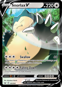 Pokemon Sword & Shield Snorlax V - 141