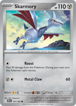 Pokemon Destined Rivals Skarmory - 141
