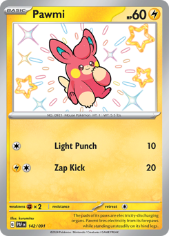 Pokemon Paldean Fates Pawmi - 142