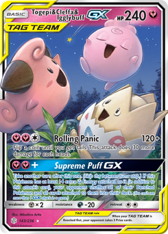 Pokemon Cosmic Eclipse Togepi & Cleffa & Igglybuff-GX - 143