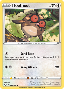 Pokemon Sword & Shield Hoothoot - 143