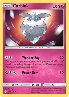Pokemon Lost Thunder Carbink - 143