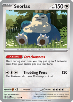 Pokemon 151 Snorlax - 143