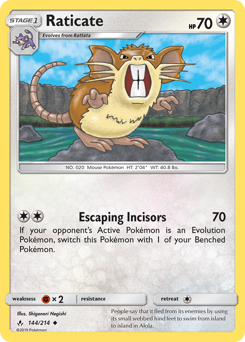 Pokemon Unbroken Bonds Raticate - 144