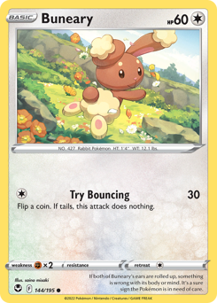 Pokemon Silver Tempest Buneary - 144