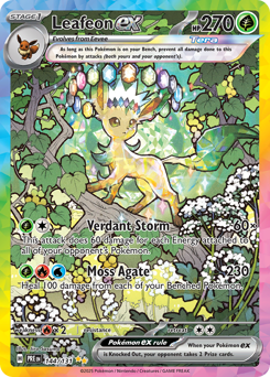 Pokemon Prismatic Evolutions Leafeon ex - 144