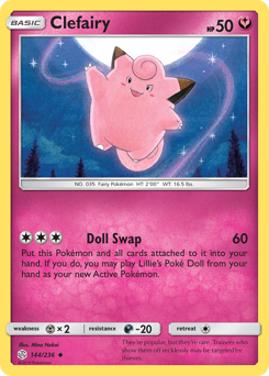 Pokemon Cosmic Eclipse Clefairy - 144