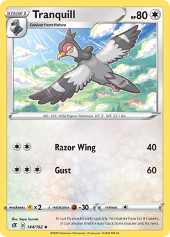 Pokemon Rebel Clash Tranquill - 144