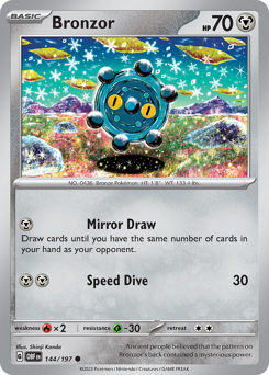 Pokemon Obsidian Flames Bronzor - 144