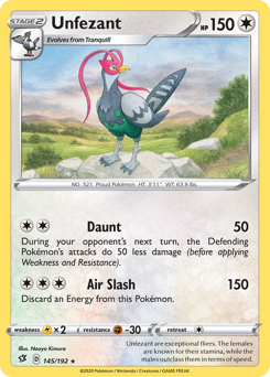 Pokemon Rebel Clash Unfezant - 145