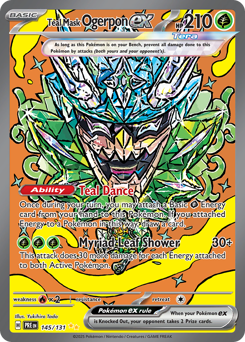Pokemon Prismatic Evolutions Teal Mask Ogerpon ex - 145