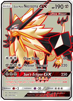 Pokemon Ultra Prism Dusk Mane Necrozma-GX - 145