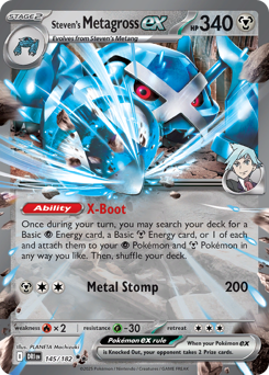 Pokemon Destined Rivals Steven's Metagross ex - 145
