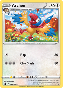Pokemon Silver Tempest Archen - 146