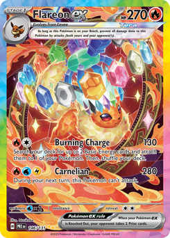 Pokemon Prismatic Evolutions Flareon ex - 146