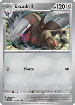 Pokemon Obsidian Flames Excadrill - 147