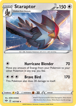 Pokemon Darkness Ablaze Staraptor - 147
