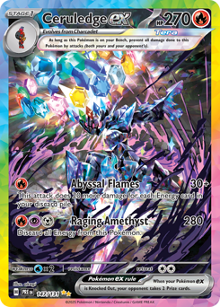 Pokemon Prismatic Evolutions Ceruledge ex - 147