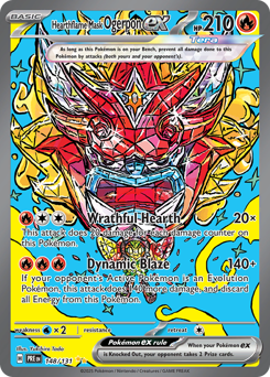 Pokemon Prismatic Evolutions Hearthflame Mask Ogerpon ex - 148