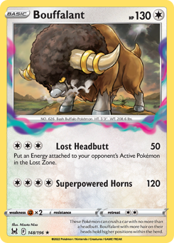 Pokemon Lost Origin Bouffalant - 148