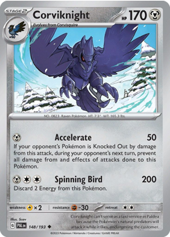 Pokemon Paldea Evolved Corviknight - 148