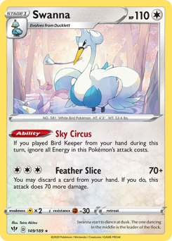 Pokemon Darkness Ablaze Swanna - 149