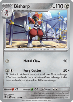 Pokemon Obsidian Flames Bisharp - 149
