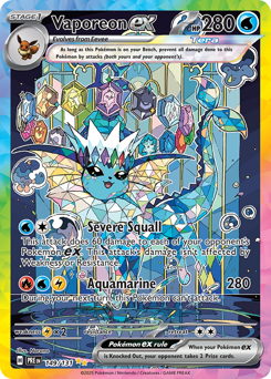 Pokemon Prismatic Evolutions Vaporeon ex - 149