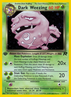 Pokemon Team Rocket Dark Weezing - 14