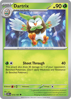 Pokemon Obsidian Flames Dartrix - 14