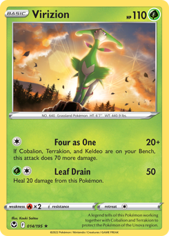 Pokemon Silver Tempest Virizion - 14