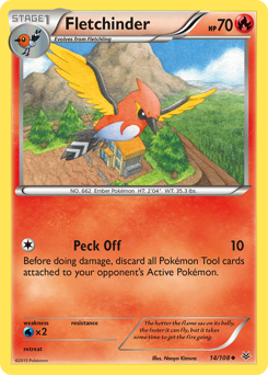 Pokemon Roaring Skies Fletchinder - 14