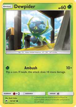 Pokemon Burning Shadows Dewpider - 14