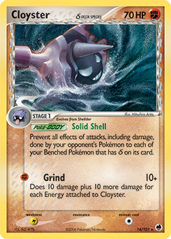 Pokemon Dragon Frontiers Cloyster δ - 14