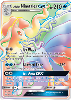 Pokemon Guardians Rising Alolan Ninetales-GX - 150