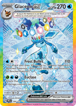 Pokemon Prismatic Evolutions Glaceon ex - 150