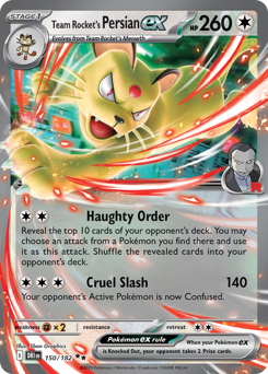 Pokemon Destined Rivals Team Rocket's Persian ex - 150