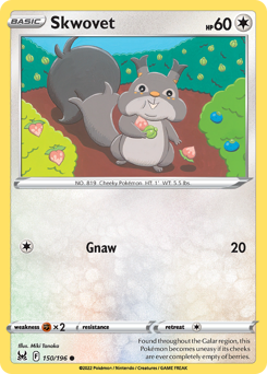 Pokemon Lost Origin Skwovet - 150