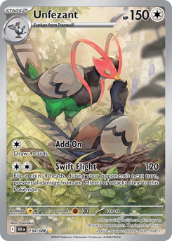 Pokemon Black Bolt Unfezant - 150