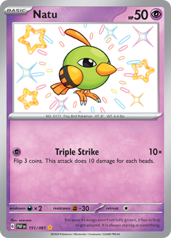 Pokemon Paldean Fates Natu - 151