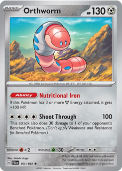 Pokemon Paldea Evolved Orthworm - 151