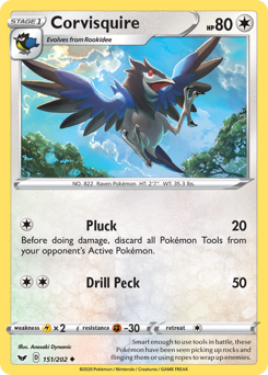 Pokemon Sword & Shield Corvisquire - 151