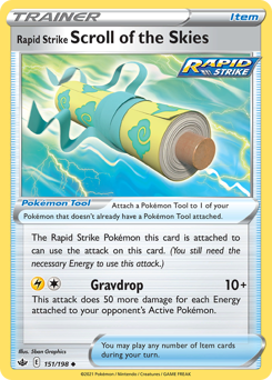 Pokemon Chilling Reign Rapid Strike Scroll of the Skies - 151