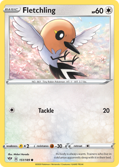 Pokemon Darkness Ablaze Fletchling - 151