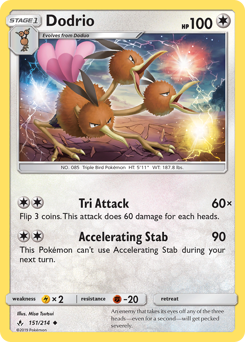 Pokemon Unbroken Bonds Dodrio - 151