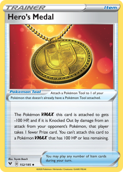 Pokemon Vivid Voltage Hero's Medal - 152