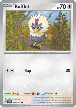 Pokemon Surging Sparks Rufflet - 152