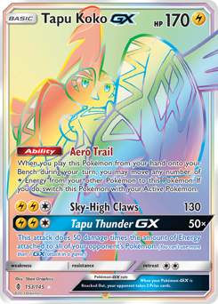 Pokemon Guardians Rising Tapu Koko-GX - 153