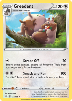Pokemon Darkness Ablaze Greedent - 153