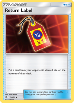 Pokemon Team Up Return Label - 153